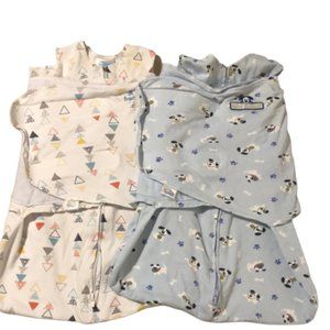 Bundle of 2 Halo Swaddle Sleepsack Wearable Blankets Size NB 0-3MO (6-12 lbs)